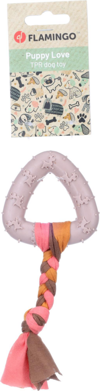 Visuel 3 du produit Flamingo Jouet Chiot Bunty Triangle Taupe - 7,3 x 17,5 x 2 cm