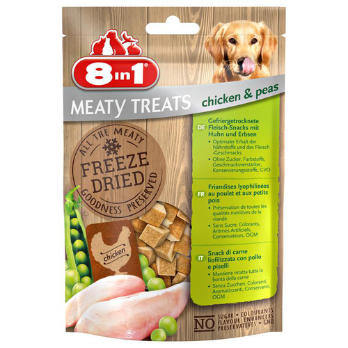 Visuel 1 du produit Friandises Chien – 8in1 Meaty Treats poulet et petits pois– 50 g