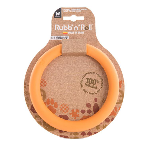 Visuel 1 du produit Martin Sellier Jouet Chien Anneau Rubb'N'Roll  Orange - Ø 14,5 cm