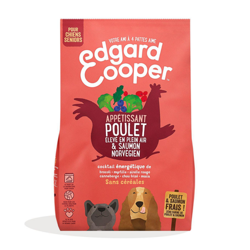 Visuel 1 du produit Edgard & Cooper Croquettes Chien Senior Poulet Saumon Sans Céréales - 2,5 kg