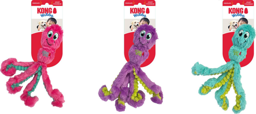 Visuel 5 du produit Kong Jouet Chien Peluche Wubba Octopus - Taille M (Livré aléatoirement parmi 3 coloris)