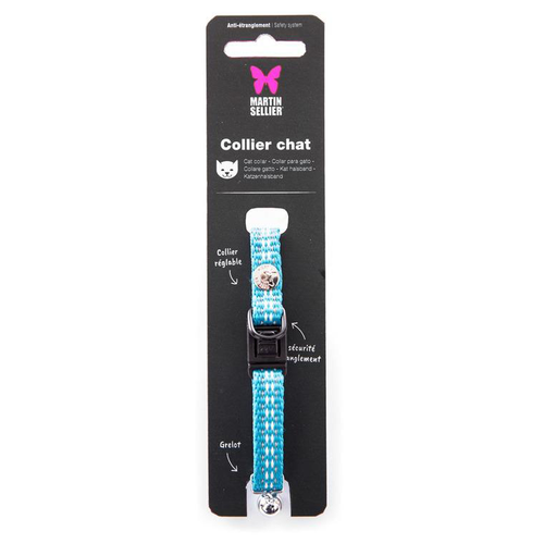 Visuel 1 du produit Collier Chat - Martin Sellier Collier Safety Bleu - 20/30 x 1 cm