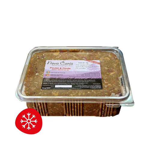 Visuel 1 du produit BARF Chien - Easy Barf Nova Canis "Low Bones" au poulet et dinde - 500 gr