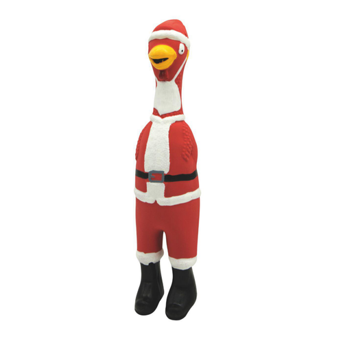 Visuel 1 du produit Bubimex Jouet Chien Poulet Latex Noël Rouge - 23 cm