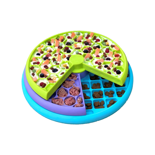 Visuel 1 du produit Jouet Chien - Nina Ottosson Lickin' Layers Niveau 2 Vert et violet - Ø 26 cm
