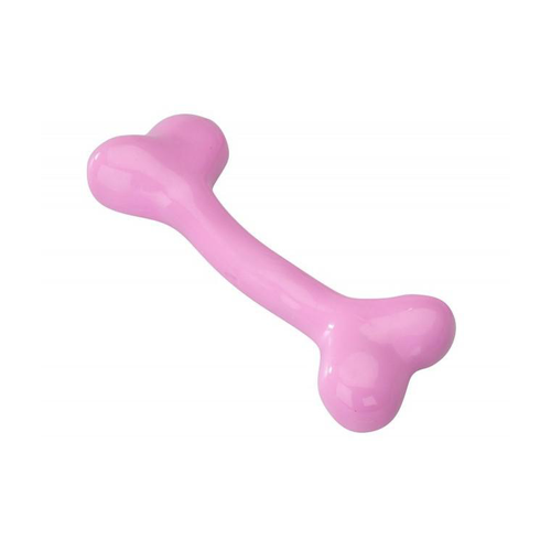 Visuel 1 du produit Jouets Chien - Rubber Bone avec un goût fraise coloris rose – Taille L