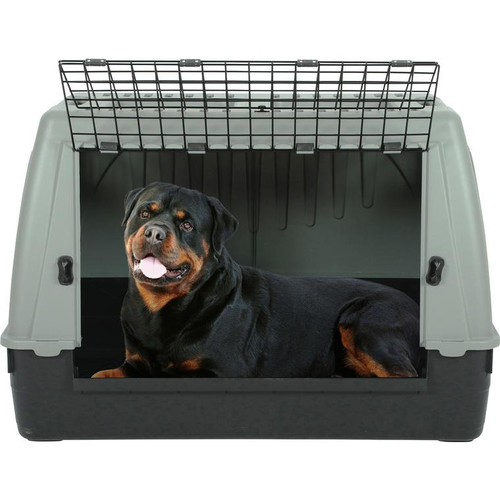 Visuel 1 du produit Transport Chien - Zolux Cage de transport Travel Taille L Gris et Noir - 100 x 60 x 65 cm