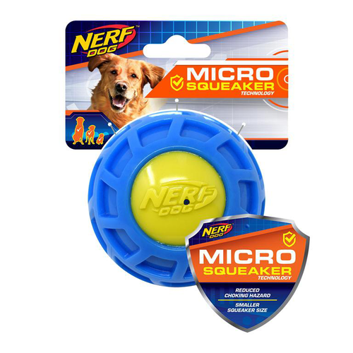 Visuel 1 du produit Jouet Chien – Nerf Micro Exo Balle à Siffler coloris bleu