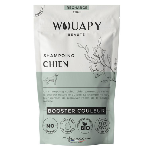 Visuel 1 du produit Hygiène Chien – Wouapy Recharge Shampooing Booster Couleur – 250 ml