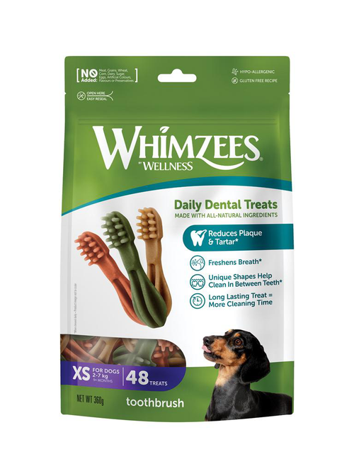 Visuel 1 du produit Friandises Chien - Whimzees Toothbrush XS - 48 friandises