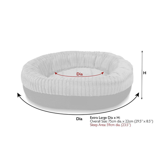 Visuel 5 du produit Scruffs Couchage Chien Corbeille Ronde Ellen Gris - Taille XL Ø 75 cm