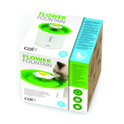 Visuel 5 du produit Distributeur Chat – Catit Fontaine à eau Flower coloris vert – 3 litres