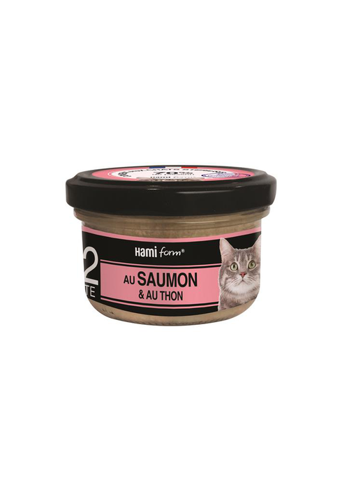 Visuel 1 du produit Hamiform Cuisinés pour chat Recette n°32 Saumon/Thon- 80 gr