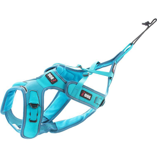 Visuel 1 du produit I-Dog Harnais Chien canicross X-BACK Phoenix ALM Taille L Bleu  - 75/85 x 48/58 cm