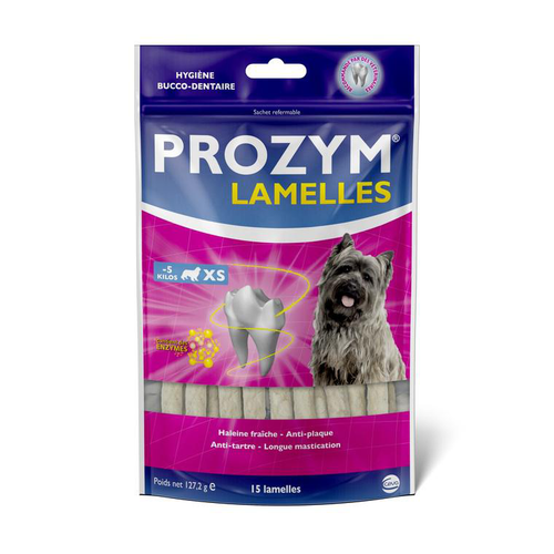 Visuel 1 du produit Friandises Chien – Prozym Lamelles dentaires x15 – taille XS