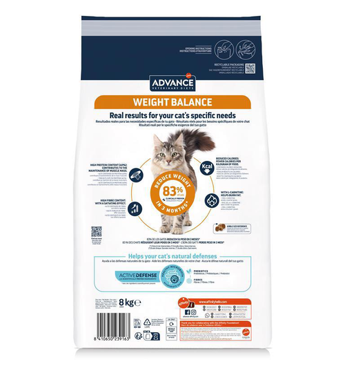 Visuel 4 du produit Advance Veterinary Diets Croquettes Chat Weight Balance - 8 kg