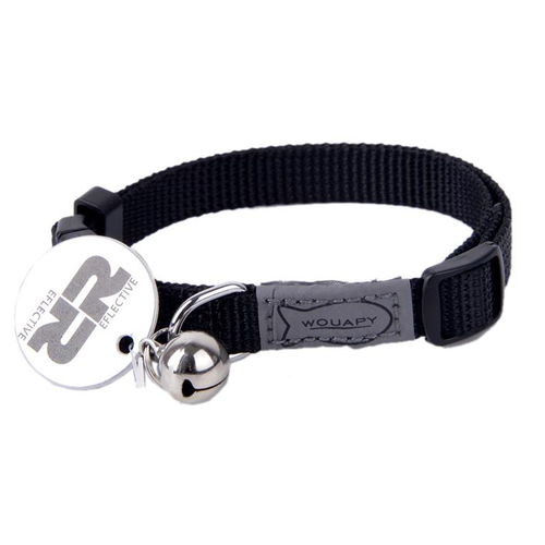 Visuel 1 du produit Collier Chat - Wouapy Collier nylon Basic line Noir - 21/31 x 1 cm