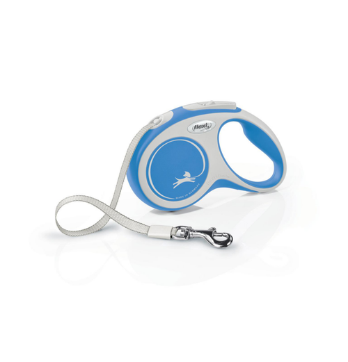 Visuel 1 du produit Laisse Chien – Zolux Flexi New Confort Sangle Bleu S – 5 m
