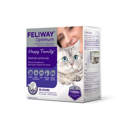 Visuel 1 du produit Feliway Optimum - Diffuseur anti-stress + recharge 48 ml