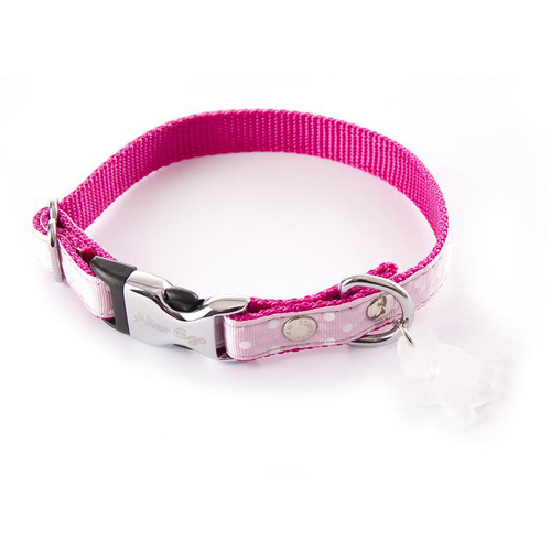 Visuel 1 du produit Collier Chien - Martin Sellier Collier à Pois Rose - S 1,5 x 23-33 cm