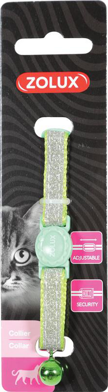 Visuel 1 du produit Collier Chat – Zooplus Collier Nylon Shiny Réglable Vert