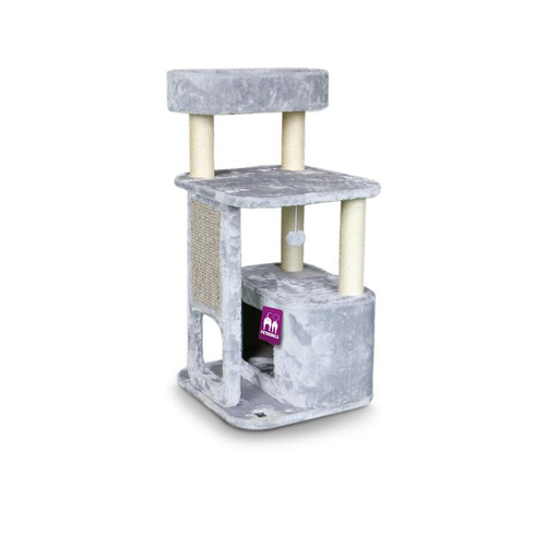 Visuel 1 du produit Habitat Chat - Petrebels Arbre à chat Little Rock 99 Gris - 50 x 50 x 99 cm