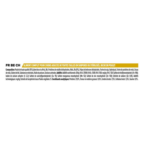 Visuel 4 du produit Pro Plan Croquettes Chien Stérilisé All Size Light Poulet - 14 kg + 2,5 kg offert