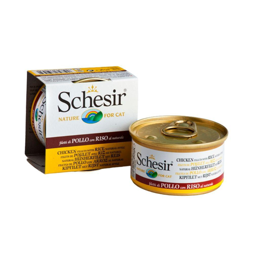 Visuel 2 du produit Boîte Chat - Schesir® Filets de poulet et riz au naturel