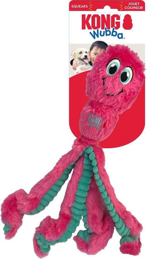 Visuel 7 du produit Kong Jouet Chien Peluche Wubba Octopus - Taille L (Livré aléatoirement parmi 3 coloris)