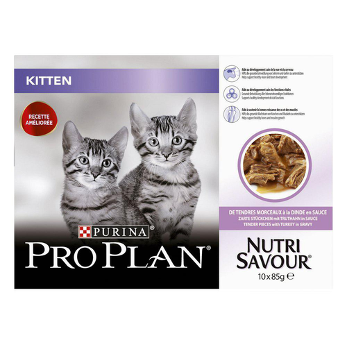 Visuel 2 du produit Boîtes Chat – Pro Plan Sachet Sauce Junior Dinde - 10 x 85 g