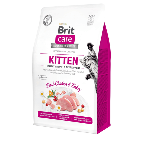 Visuel 1 du produit Croquettes Chat - Brit Care Grain Free kitten Healthy Growth and Development - 2kg