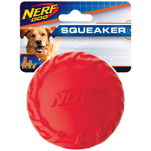 Visuel 1 du produit Jouet Chien – Nerf Balle Pneu à Sifflet coloris rouge – Taille M