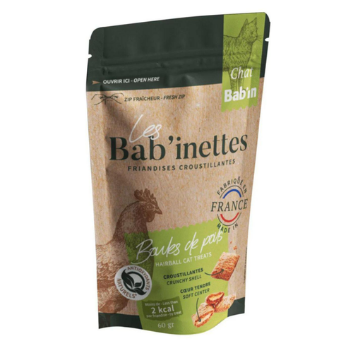 Visuel 1 du produit Friandises Chat - Les Bab'inettes Boules de poils - 60 gr