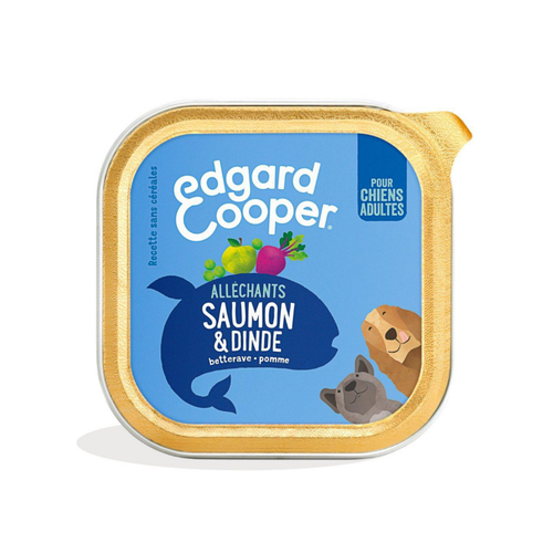 Visuel 1 du produit Edgard & Cooper Aliments Humides Chien Adulte Saumon Dinde Sans Céréales - 150 g