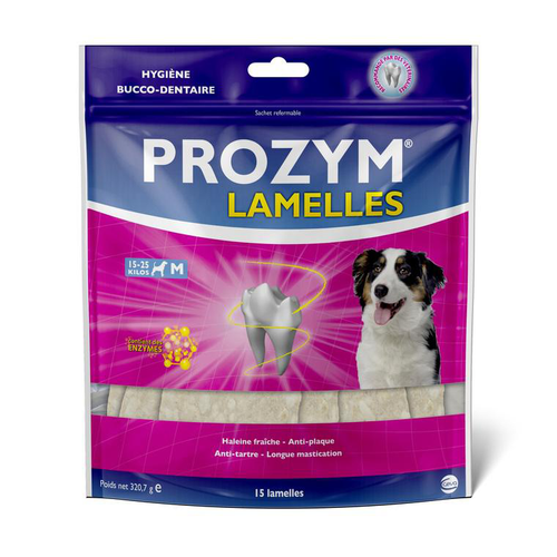 Visuel 1 du produit Friandises Chien – Prozym Lamelles dentaires x15 – taille M