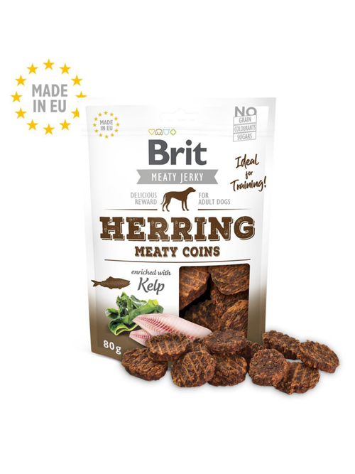 Visuel 1 du produit Friandises Chien – Brit Jerky Meaty Coins Herring – 3,5 – 4 cm