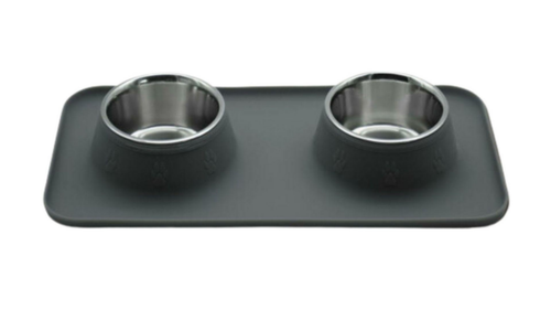 Visuel 1 du produit Gamelle double Chien – Bubimex Set de table avec gamelles acier – 0,30 L