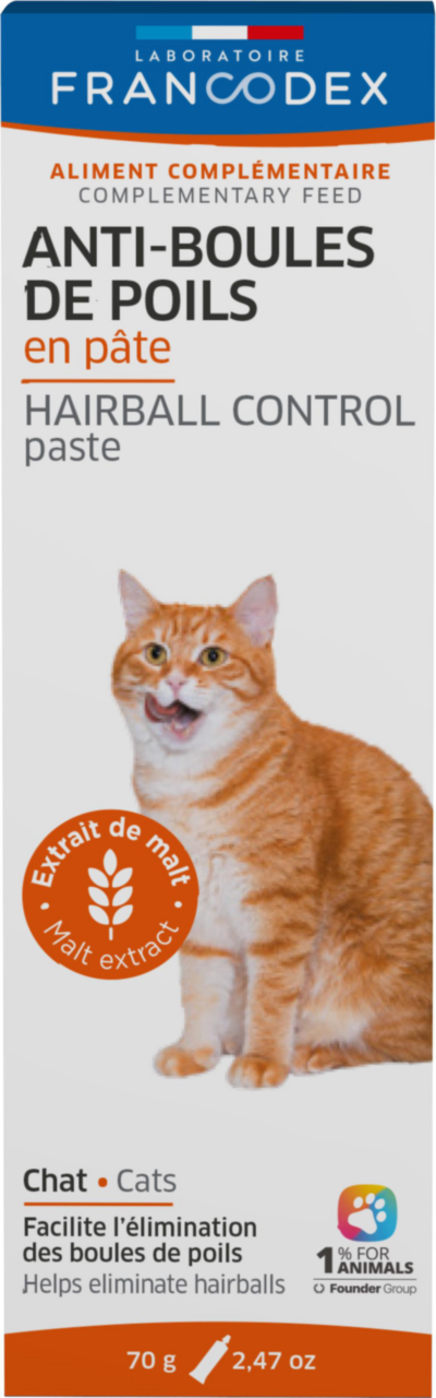 Visuel 1 du produit Francodex Aliments Complémentaires Chat Pâte Anti-boules De Poils - 70 g