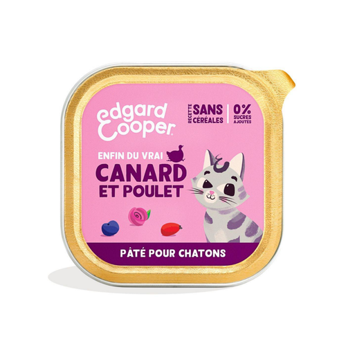 Visuel 1 du produit Edgard & Cooper Aliments Humides Chaton Canard Poulet Pâtée Sans Céréales - 85 g