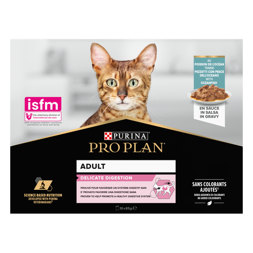 Visuel 2 du produit Boîtes Chat – Pro Plan Sachet Delicate Poisson - 10 x 85 g
