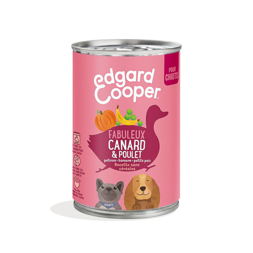 Visuel 1 du produit Edgard & Cooper Aliments Humides Chiot Canard Poulet Sans Céréales - 400 g