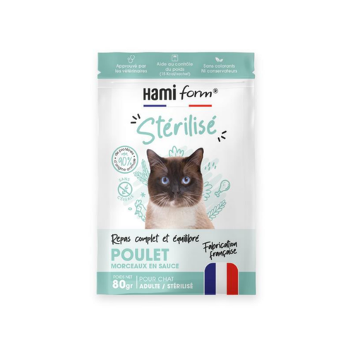 Visuel 1 du produit Hami Form Aliments Complets Chat Stérilisé Poulet - 10 x 80 g