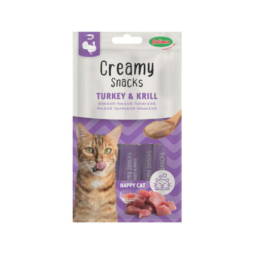 Visuel 1 du produit Bubimex Creamy snacks pour chat X4 Dinde et krill - 60 gr