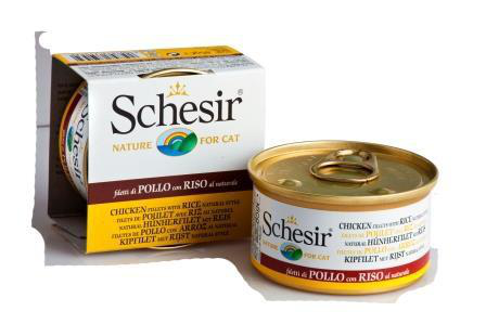 Visuel 1 du produit Boîte Chat - Schesir® Filets de poulet et riz au naturel