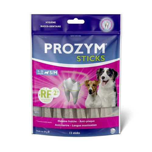Visuel 1 du produit Friandises Chien – Prozym Lamelles dentaires  x12 – taille S/M