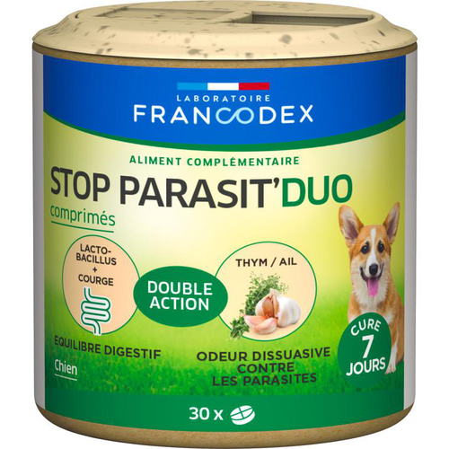 Visuel 1 du produit Soin Chien – Francodex Vers O Net+ – 30 comprimés