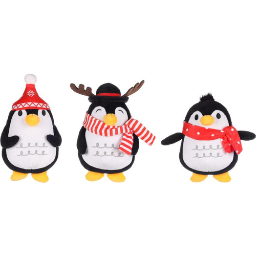 Visuel 1 du produit Flamingo Jouet Chien Peluche de Noël Manchot Figa Multicolore - 13 cm
