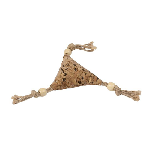 Visuel 1 du produit Jouet Chat - Wouapy Triangle en liège avec corde Beige - 8 x 8 cm