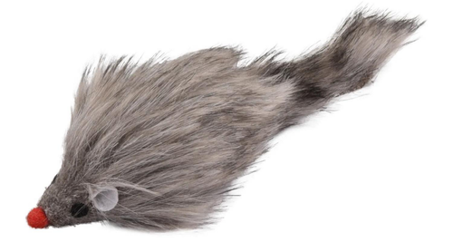 Visuel 1 du produit Jouet Chat - Flamingo Souris Remy Gris et rouge - 22 x 6 x 3,5 cm