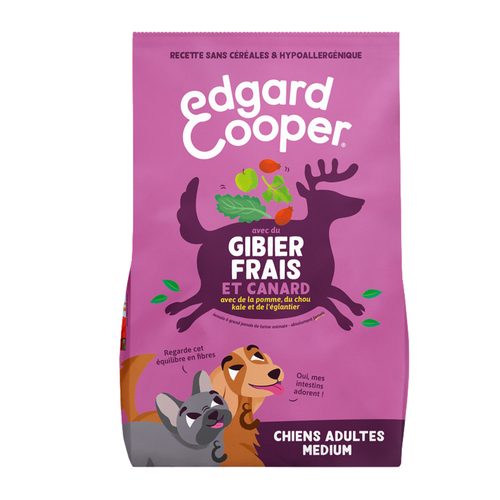 Visuel 1 du produit Edgard & Cooper Croquettes Chien Adulte Chevreuil Canard Sans Céréales - 2,5 kg